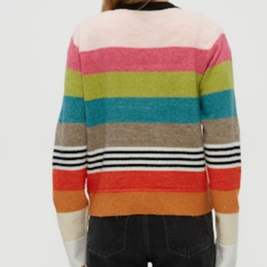 Michael Stars Irene Stripe Crew Neck Pullover
