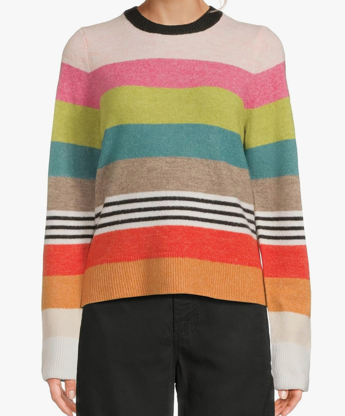 Michael Stars Irene Stripe Crew Neck Pullover