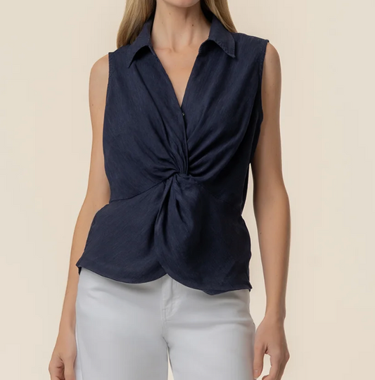 Kut from the Kloth Sara Twist Linen Top