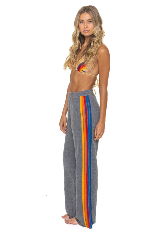 Aviator Nation 5 Stripe Wide Leg Sweatpants