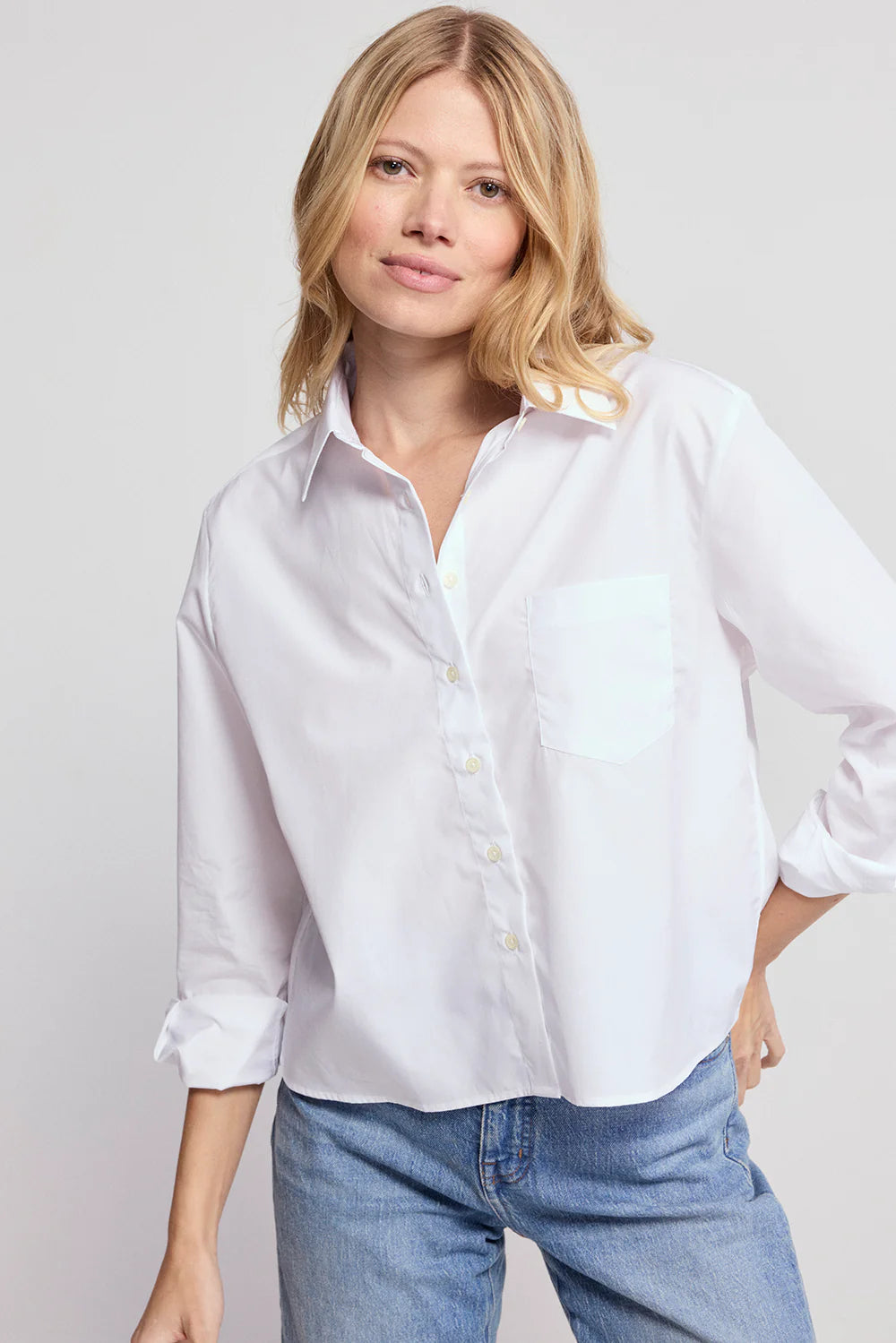 The Shirt Longsleeve Boxy Crop Shirt