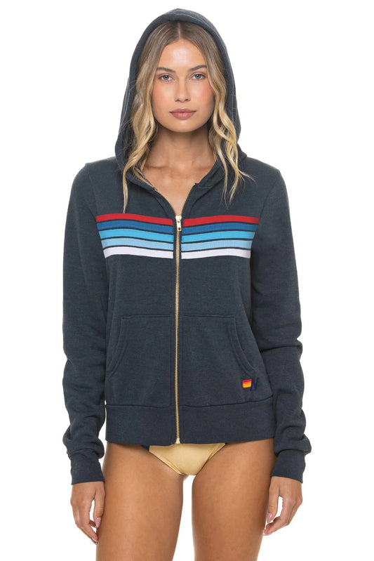 Aviator Nation 5 Stripe America Zip Hoodie