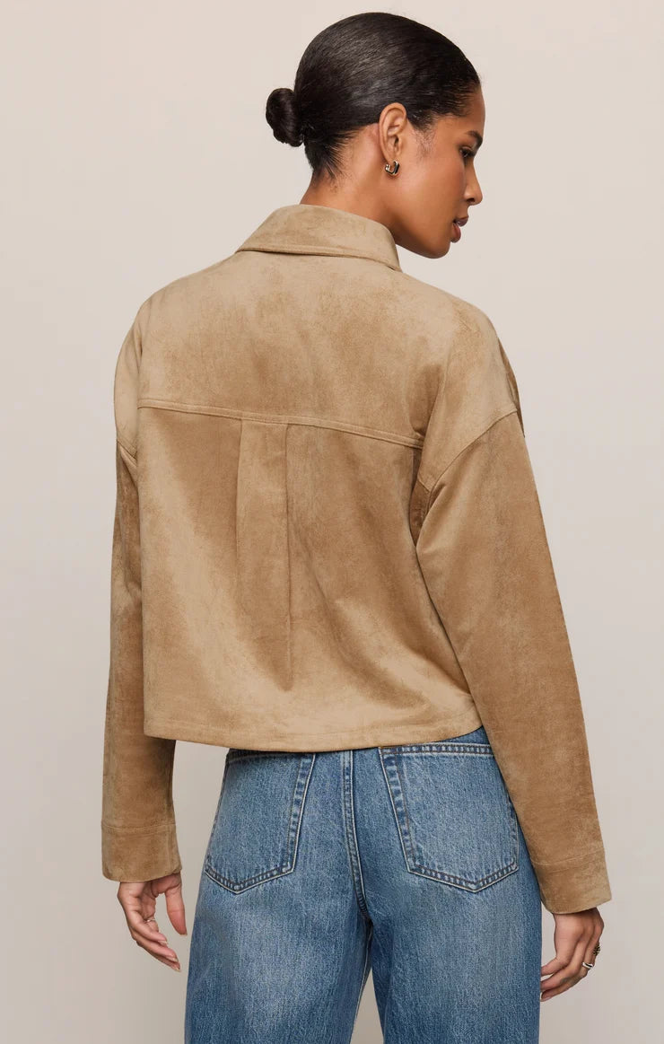 ZSupply All Day Cropped Faux Suede Jacket