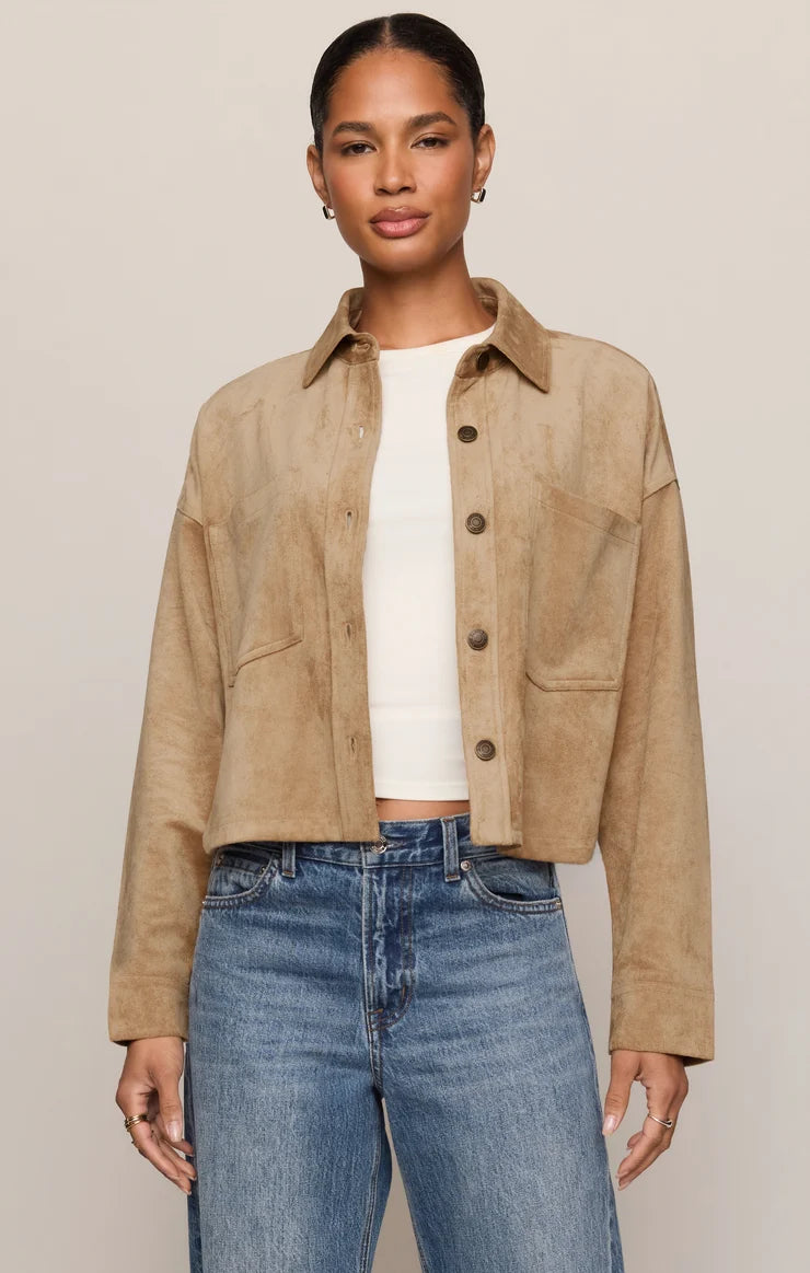 ZSupply All Day Cropped Faux Suede Jacket