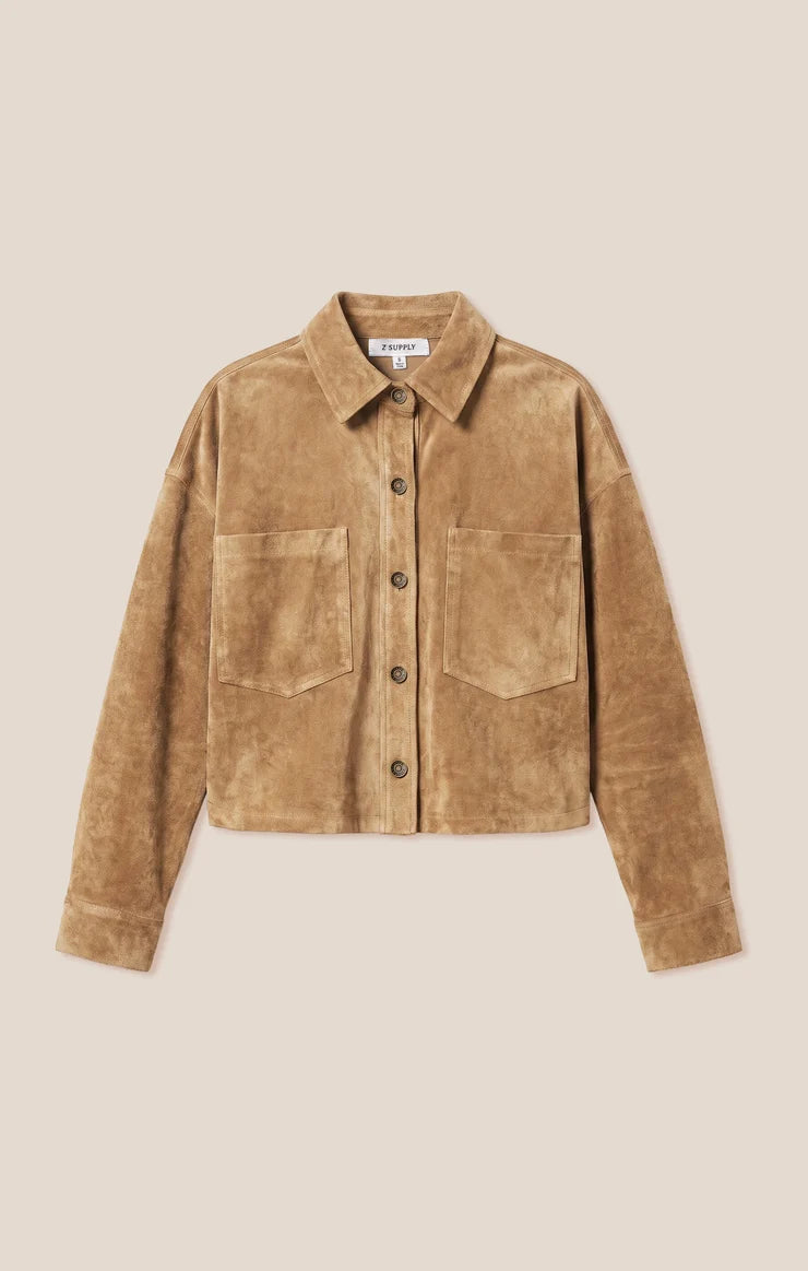 ZSupply All Day Cropped Faux Suede Jacket