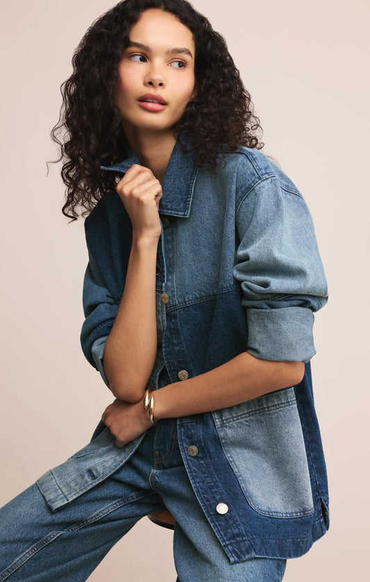 Zsupply On the Road Color Block Chore Jacket