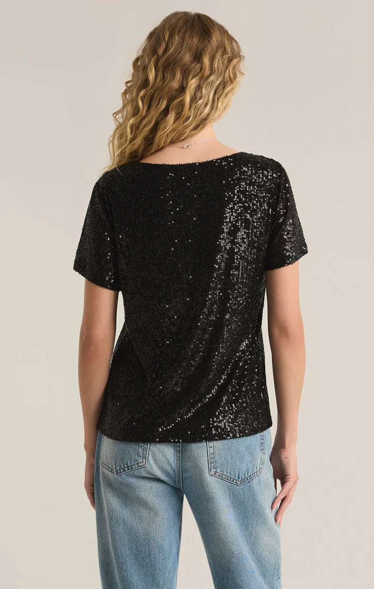 ZSupply Marbella V-Neck Sequin Top