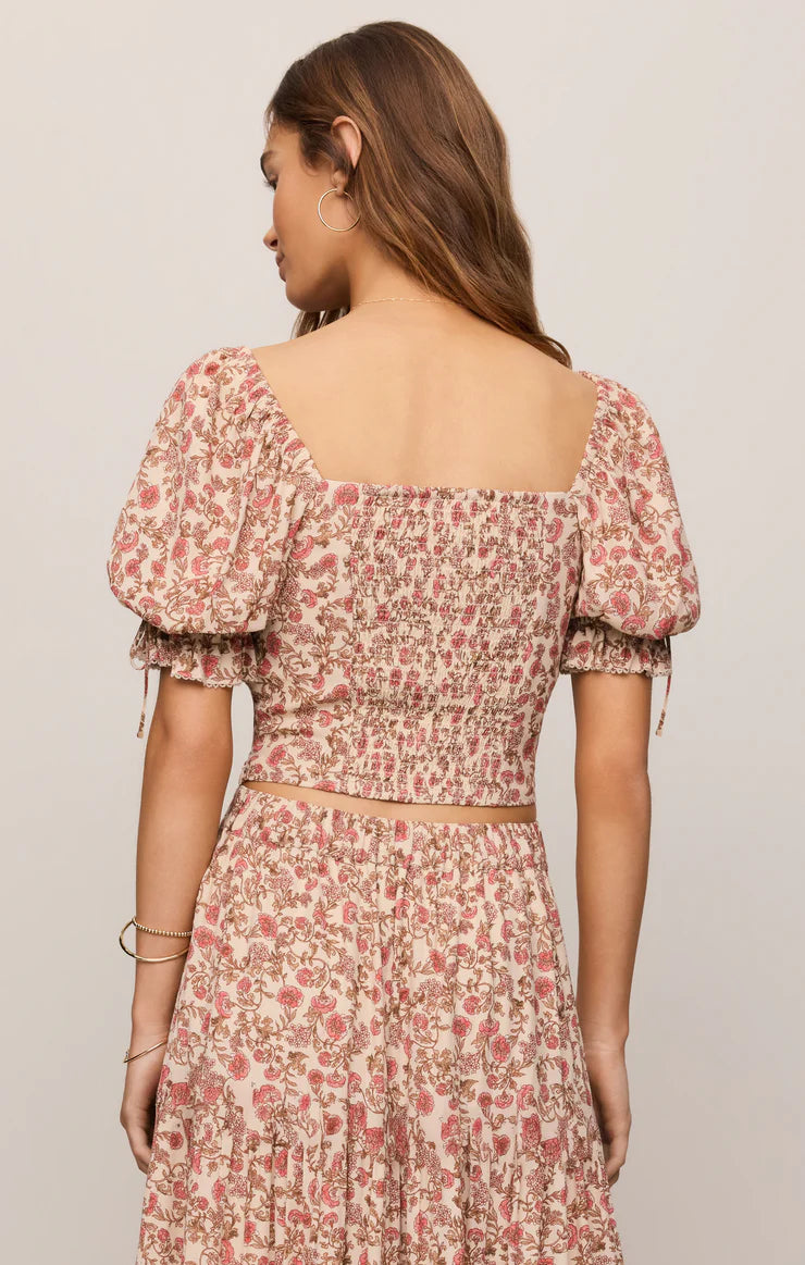 Zsupply Moira Floral Cropped Top