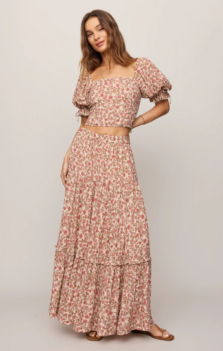 Zsupply Moira Floral Cropped Top