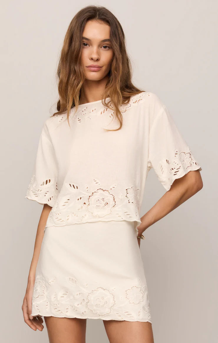 Zsupply Daya Embroidered Linen Top