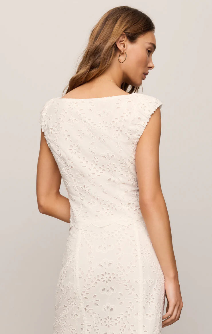 Zsupply Emrie Eyelet Cropped Top