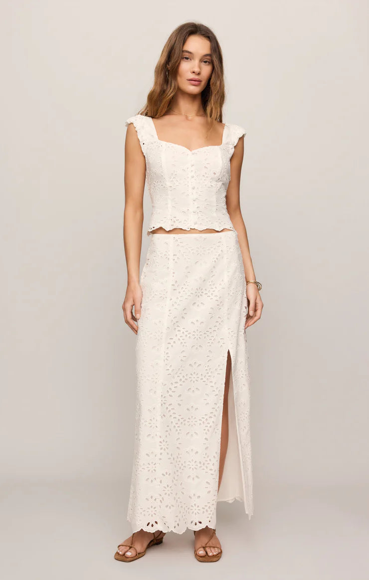 Zsupply Emrie Eyelet Cropped Top