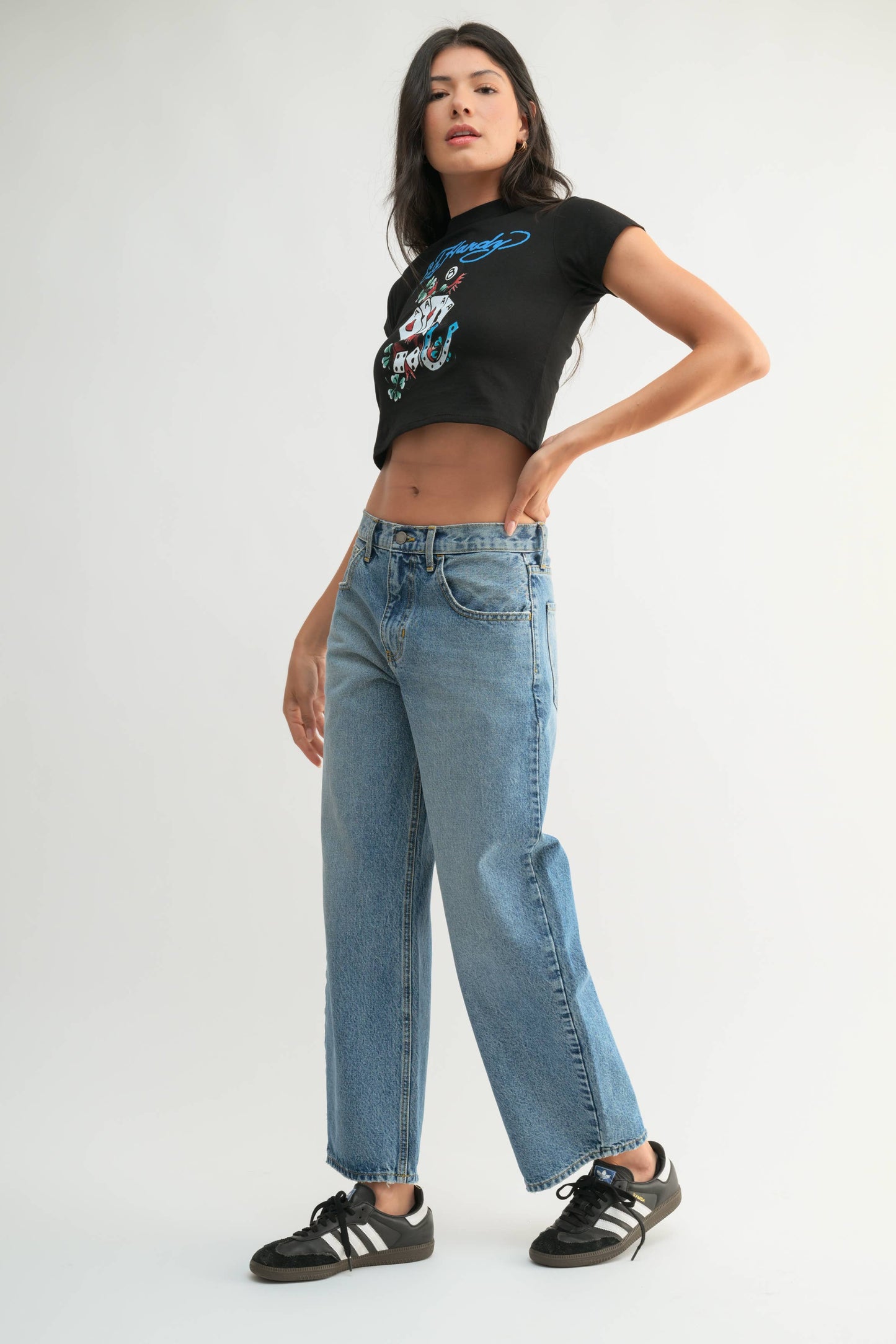 Just Black Denim Barrel Jean