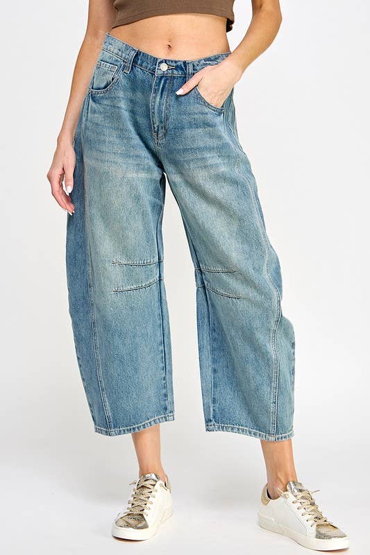 Miss Love Mid-Rise Barrel Jeans