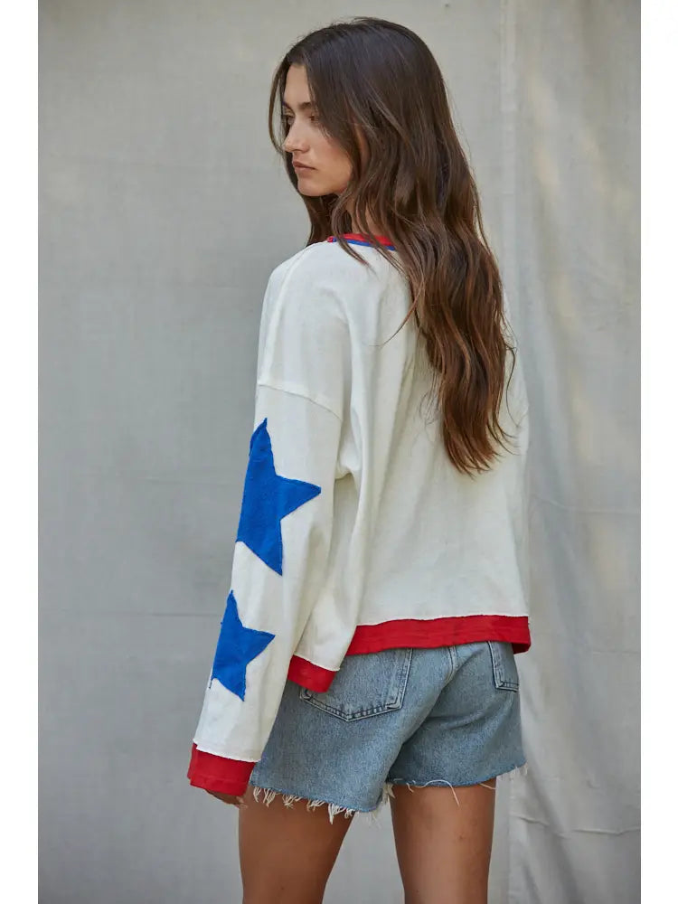 by Together Star Details Long Sleeve Top