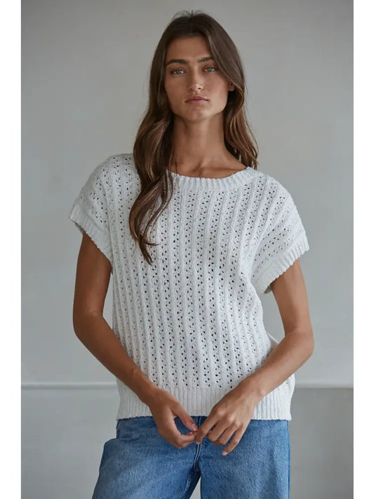 By Together Ida Cotton Crochet Sweater