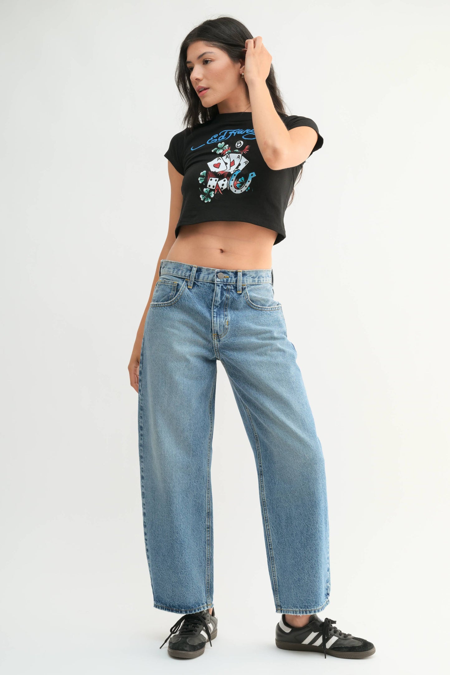 Just Black Denim Barrel Jean