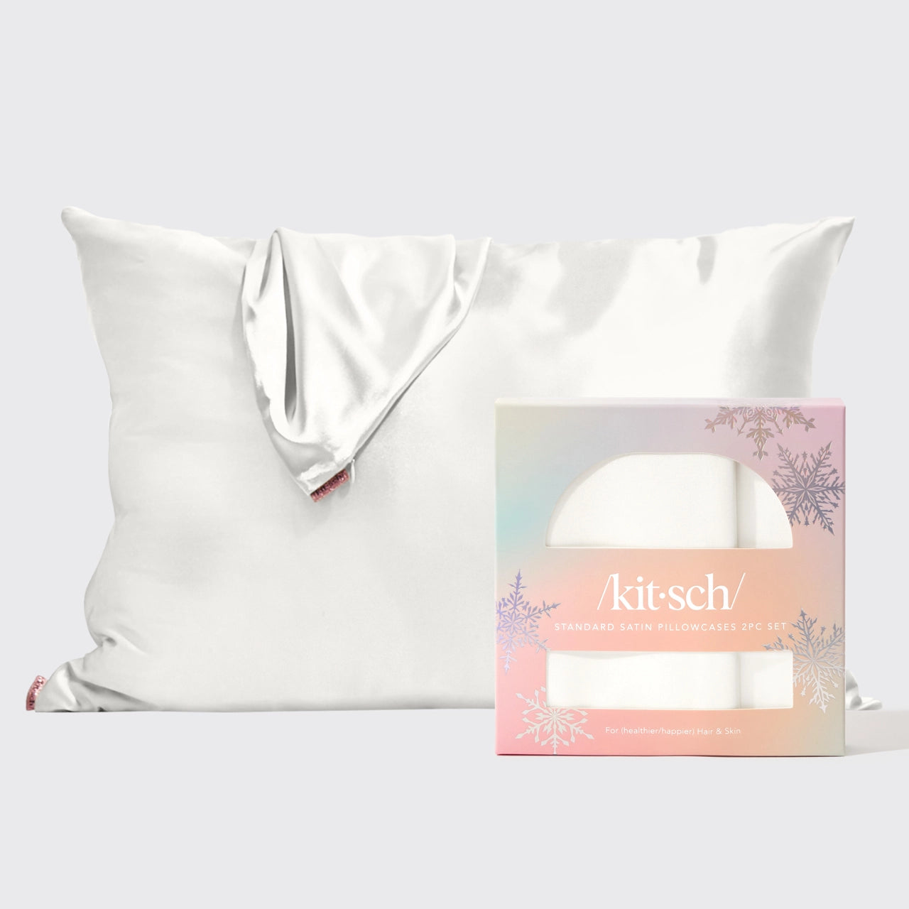 Kitsch Holiday Standard Pillowcase 2pc - Ivory