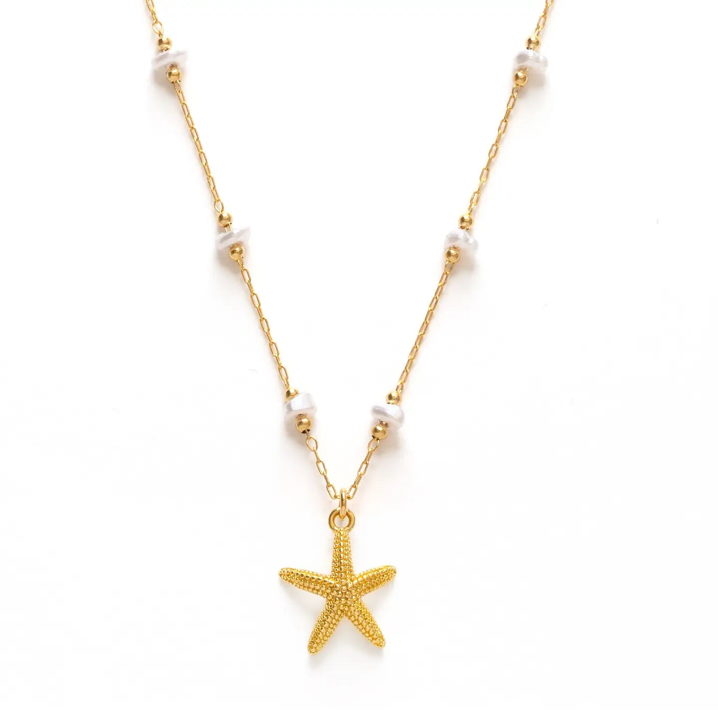 Amano Starfish Freshwater Pearl Necklace