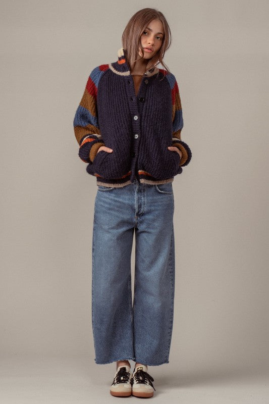 Plush Fleece Lined Cardigan Sweater