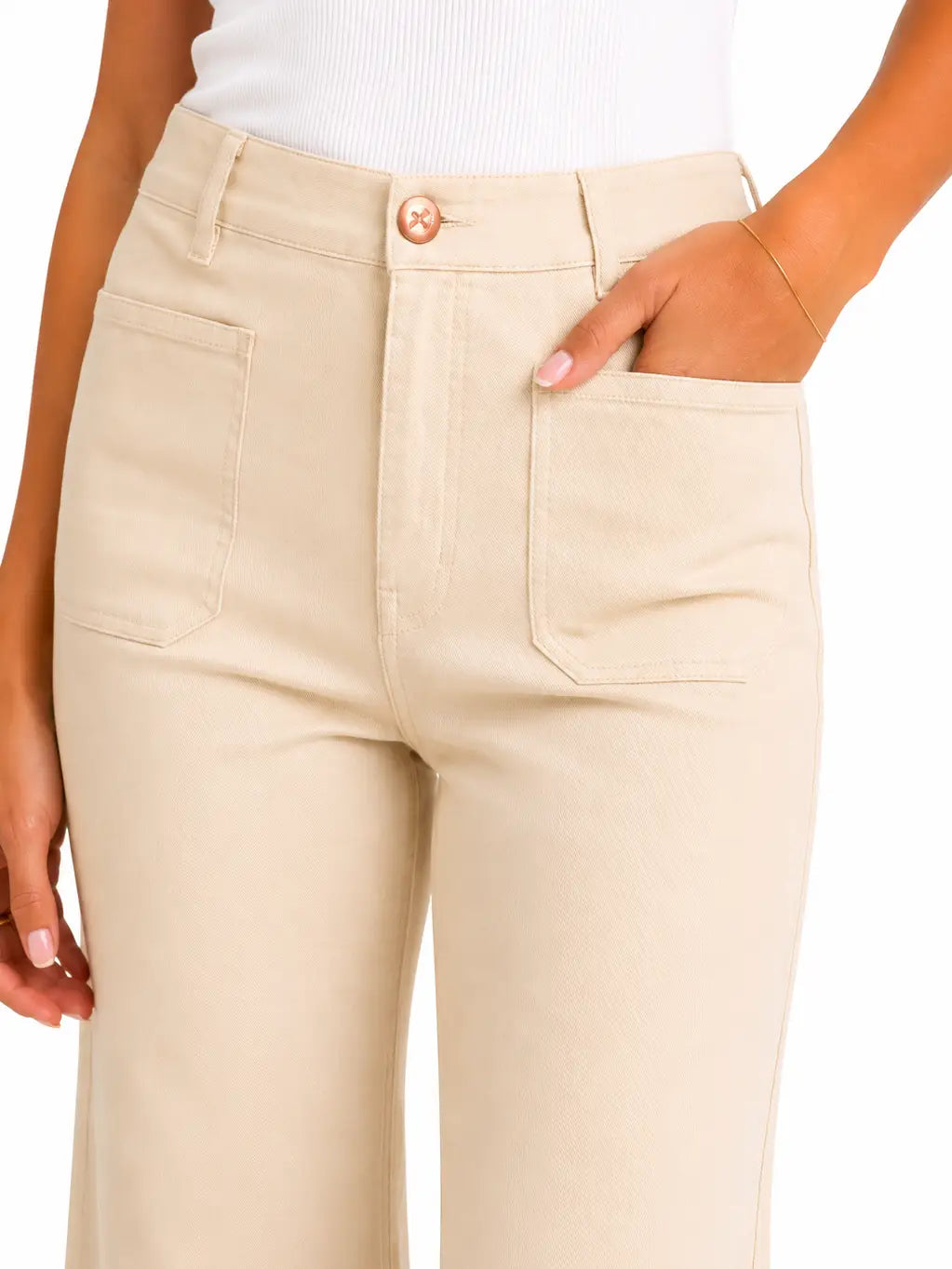 1822 Patch Pocket Wide Leg Denim