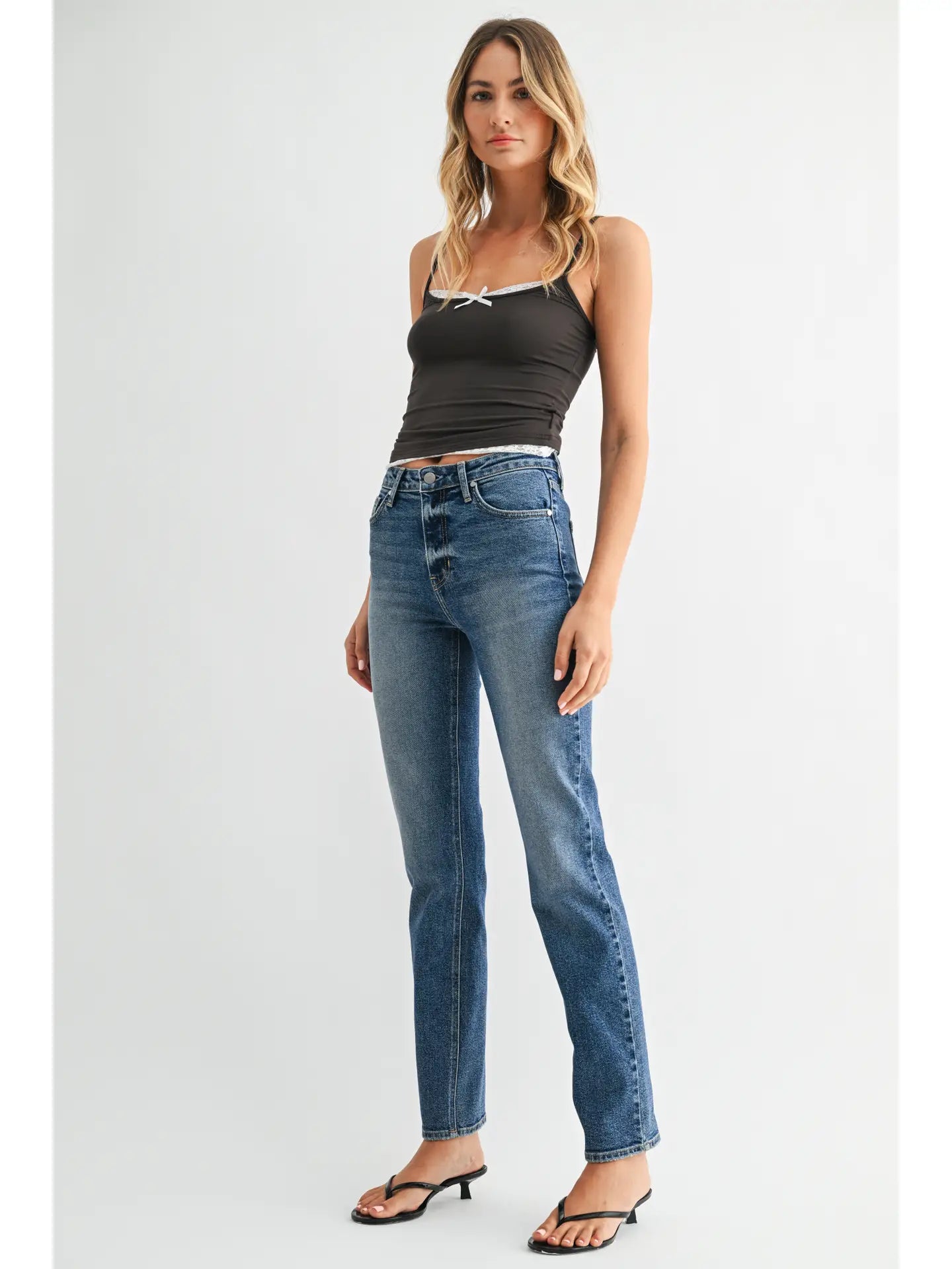 JBD Midrise Stovepipe Straight Leg Jean