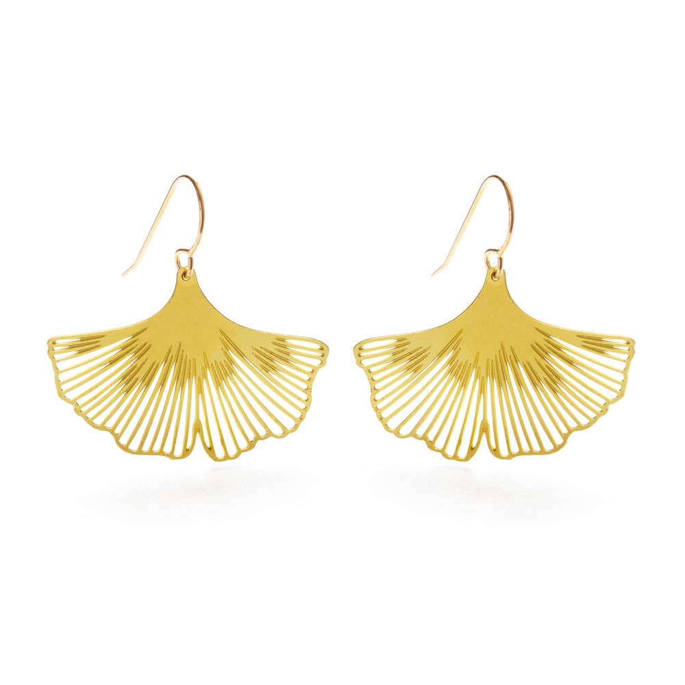Amano Ginkgo Leaf Earrings 23GK