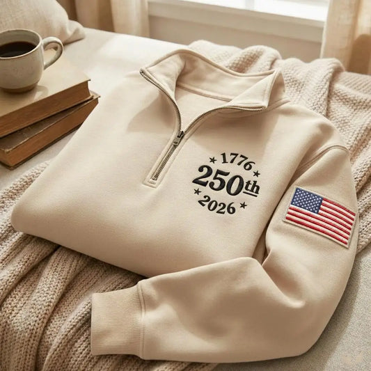 USA Quarter Zip 250th Anniversary Sweatshirt