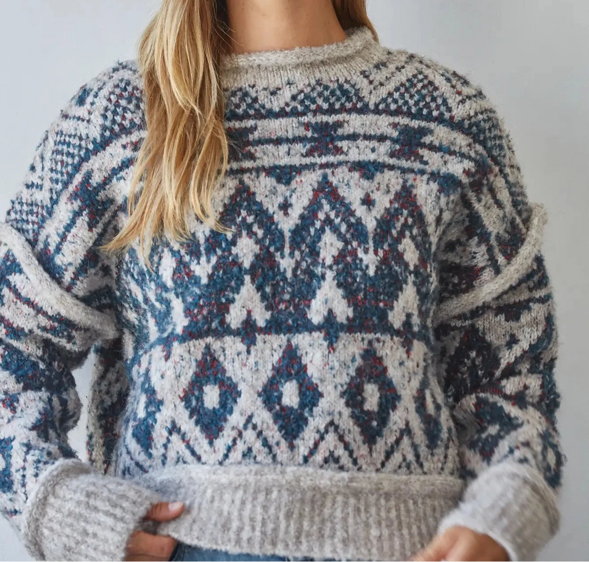 by Together Knit Jacquard Sweater