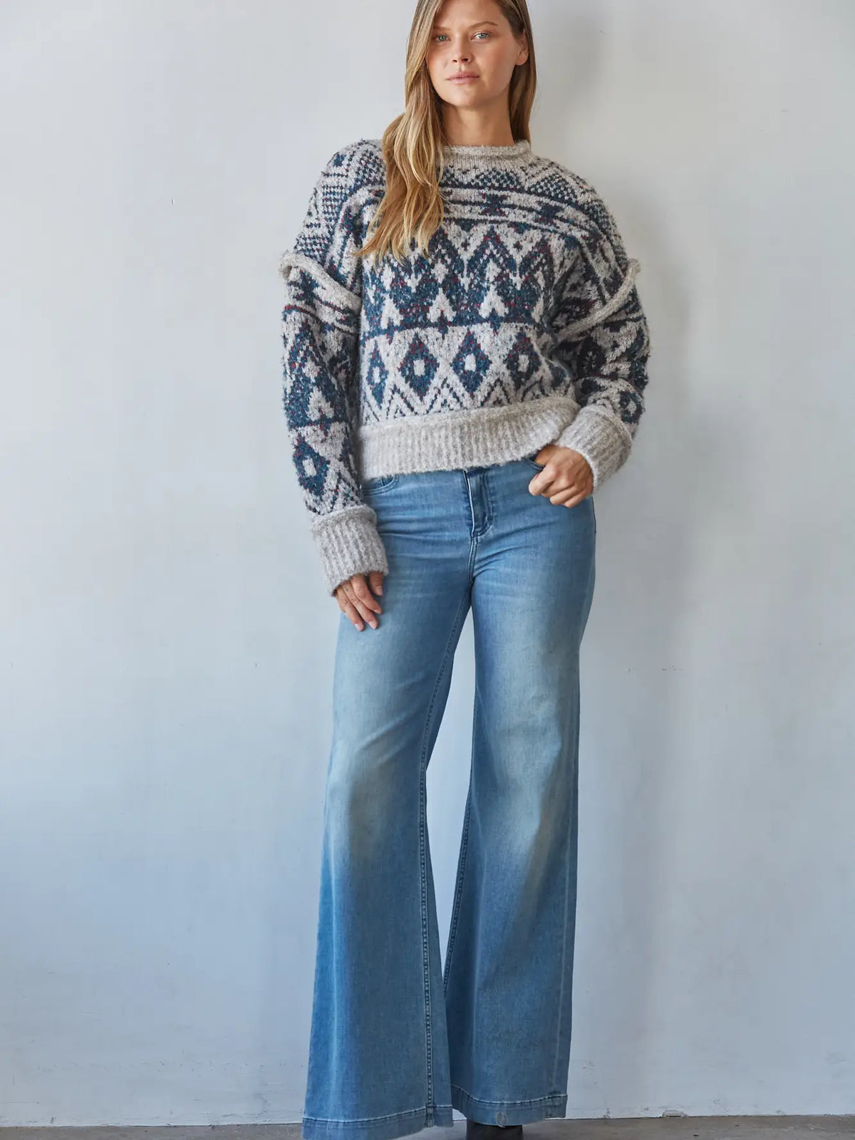 by Together Knit Jacquard Sweater
