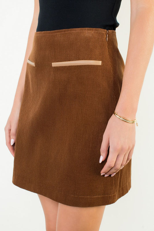 Corduroy Mini Skirt