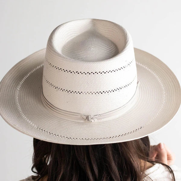 Gigi Pip Arlo Straw Teardrop Fedora