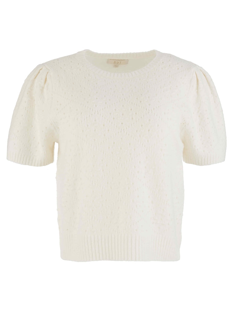 Kut Faith Scoop Neck Short Sleeve Sweater