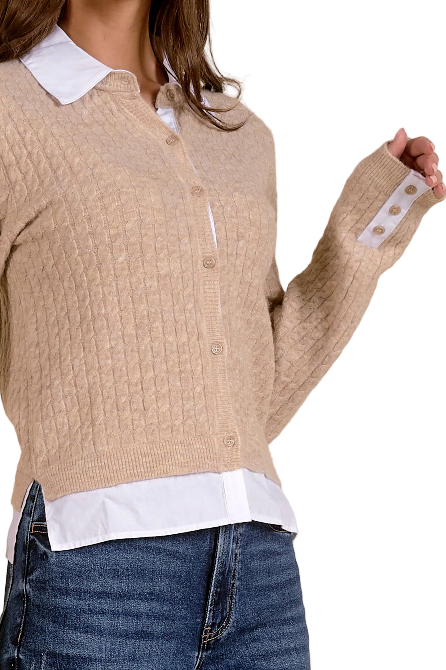 Elan Sweater Blouse Cardigan
