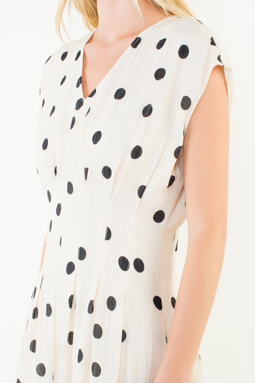 THML Polka Dot Vneck Dress