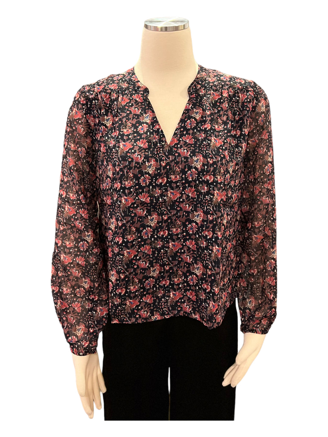 Faherty Silk Cotton Sage Blouse WTH2302